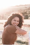 sun, woman, curls